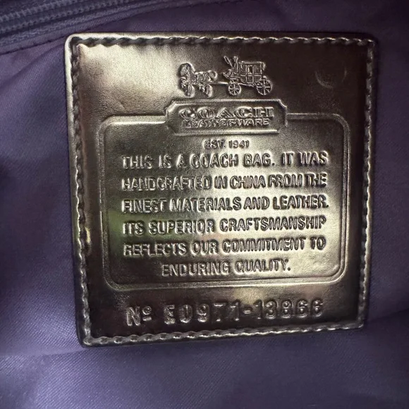 SOLD 🚫 Vintage Coach Limited Edition Metallic Leather Large Sabrina y2k RARE - Picture 5 of 9